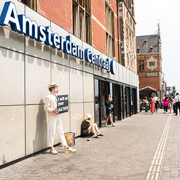 Photographing elements for the Eat Hate series at Amsterdam in 2022