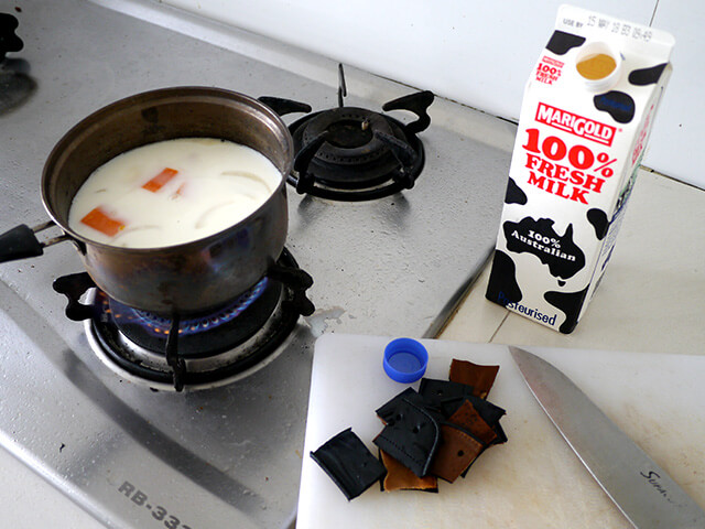 Photographing elements for the Cooking Leather series