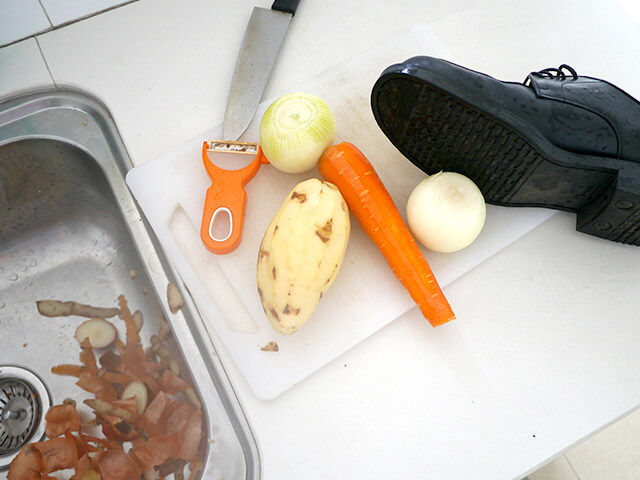 Photographing elements for the Cooking Leather series