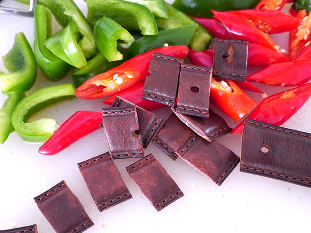 Photographing elements for the Cooking Leather series