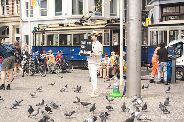 Eat Hateの写真素材撮影、オランダなど参加者の人々