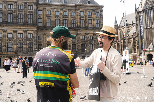 Eat Hateの写真素材撮影、オランダなど参加者の人々