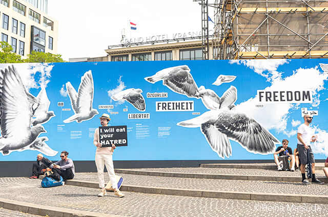 Eat Hateの写真素材撮影、オランダなど参加者の人々