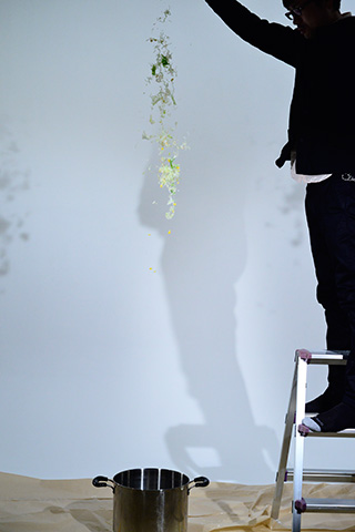 牛丼の滝/カップヌードルの滝の写真素材撮影