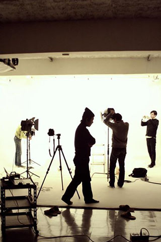 牛丼の滝/カップヌードルの滝の写真素材撮影