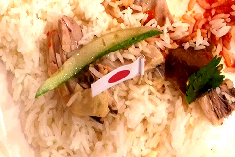 Double Flag日本とシンガポールの歴史的関係性をテーマとした作品の写真素材撮影