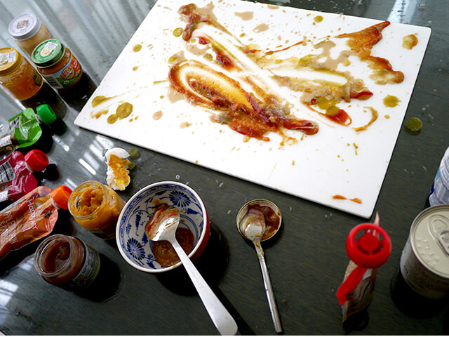 Paste Abstraction、ペーストアブストラクション、流動食（離乳食、介護食）をモチーフとした作品の写真素材撮影