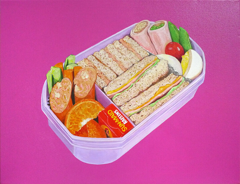 BENTO-May 28, 2018, 薄紫サンドイッチ弁当