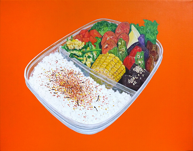 BENTO-May 18, 2018, 紫クリアのタッパー弁当