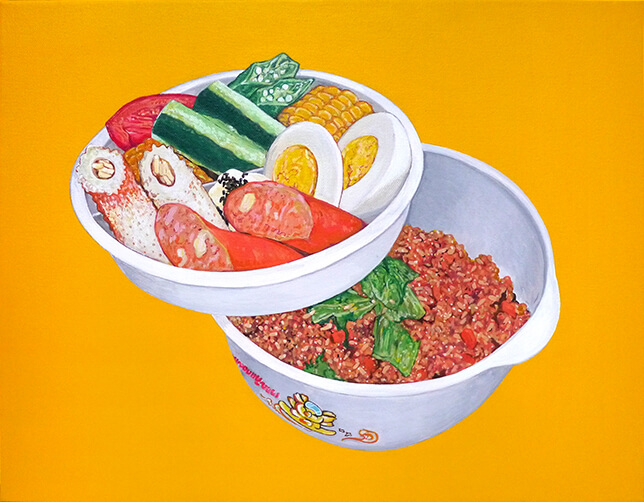 BENTO-May 17, 2018, 黄色の2つの弁当箱