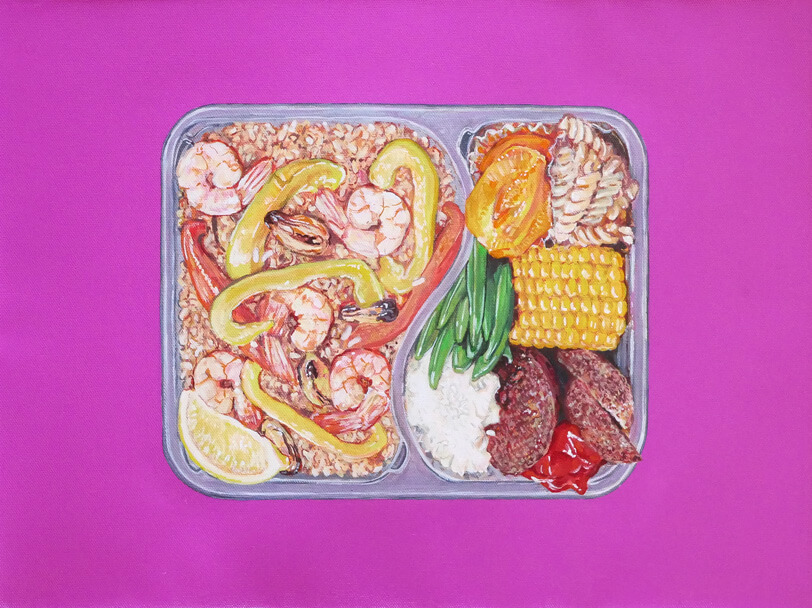 BENTO(魚介たっぷりパエリア弁当)-BENTO-July 10, 2022の絵画作品