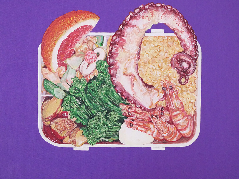 BENTO(洋風シーフードづくし弁当)-BENTO-February 18, 2023の絵画作品