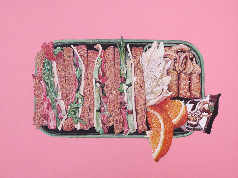 BENTO(ベジタリアンサンドイッチ弁当)-BENTO-April 15, 2023の絵画作品