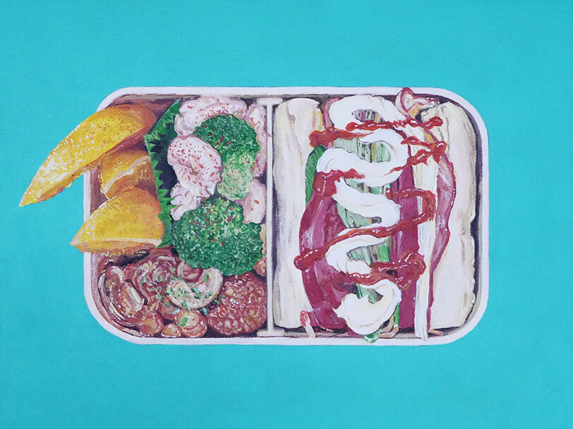 BENTO(バゲットサンド弁当)-BENTO-April 15, 2023の絵画作品