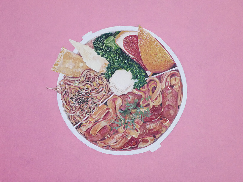 BENTO(トマトパスタ&チーズ弁当)-BENTO-November 29, 2023の絵画作品