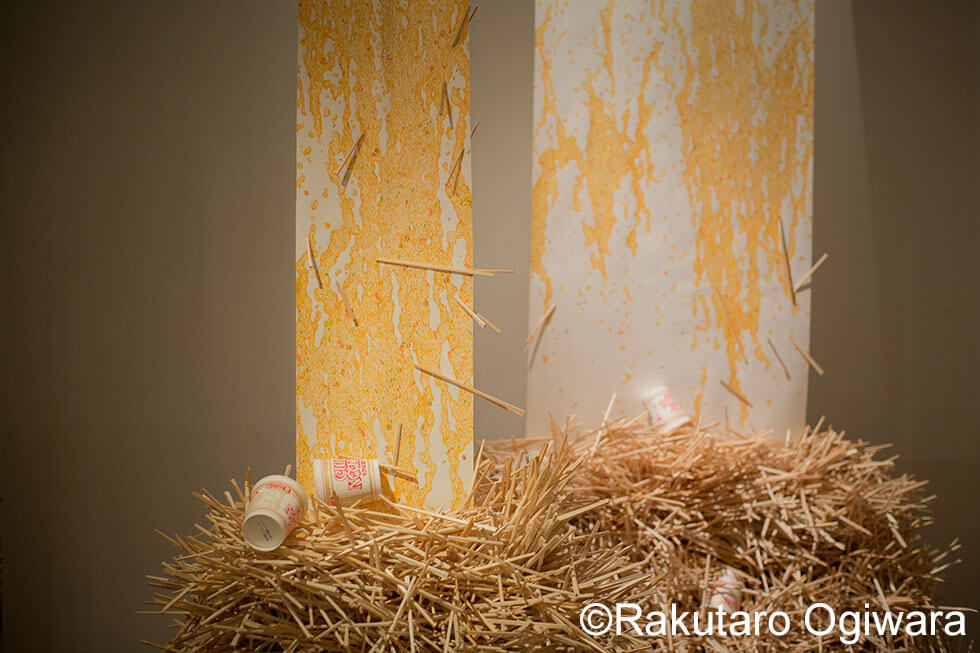 新宅睦仁個展「カップヌードルの滝」@HAGISOの展示風景