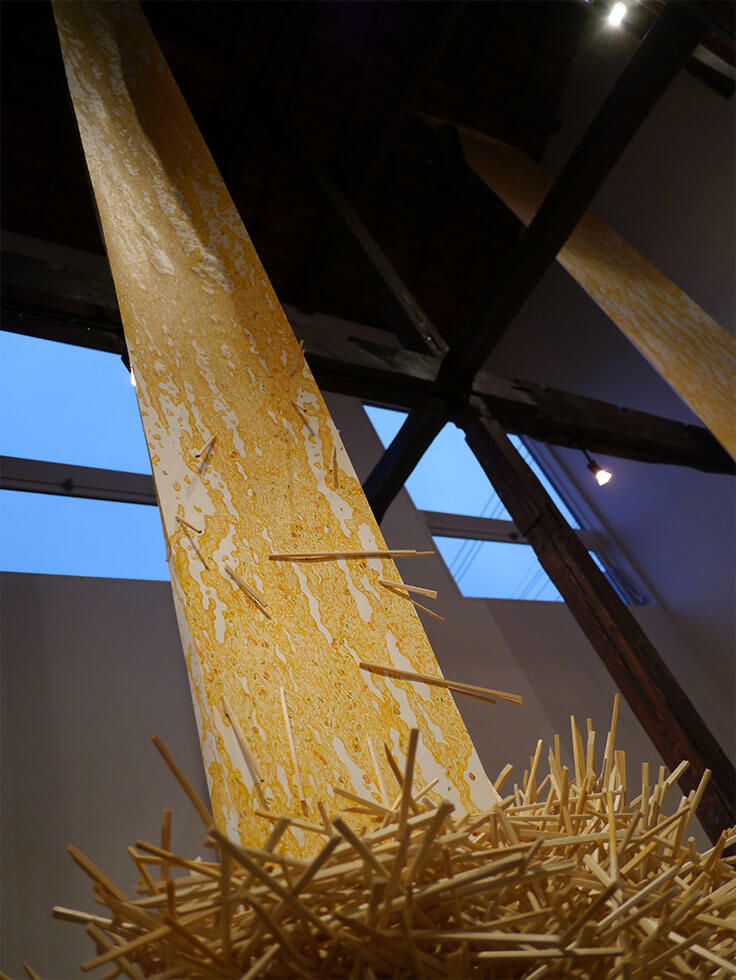 新宅睦仁個展「カップヌードルの滝」@HAGISOの展示風景