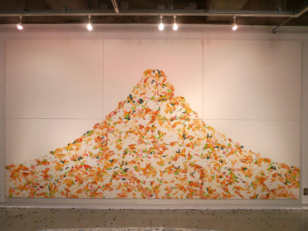 新宅睦仁個展「コンビニ弁当の山」@CCC(静岡市クリエーター支援センター)の展示風景