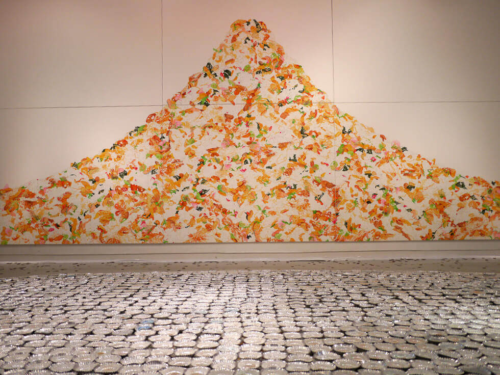 新宅睦仁個展「コンビニ弁当の山」@CCC(静岡市クリエーター支援センター)の展示風景