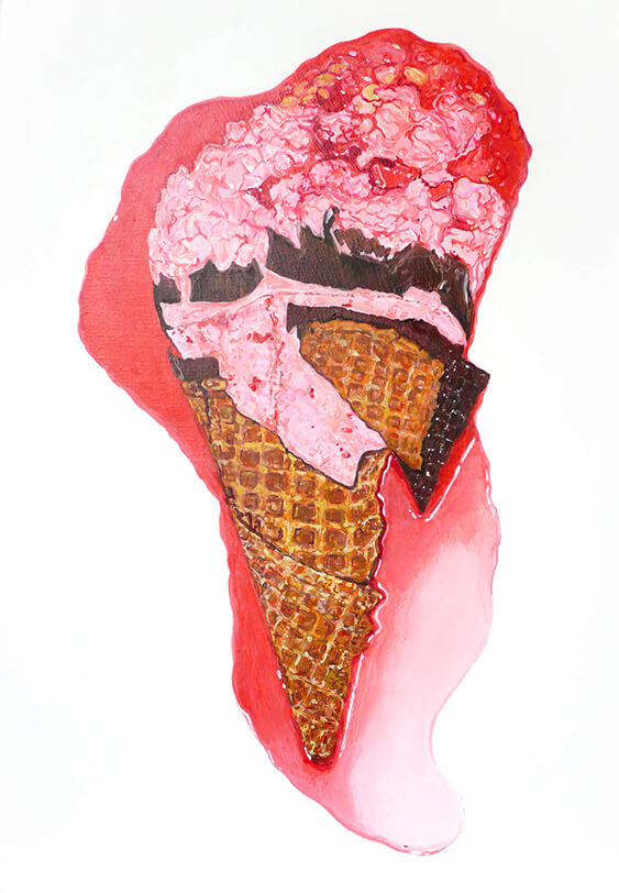 要冷凍 #106-3 2017年 キャンバス、アクリル 45.5×30.5cm