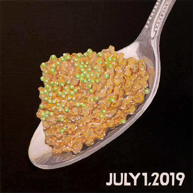 今日のごはん-2019年7月1日(ポークチョップ)