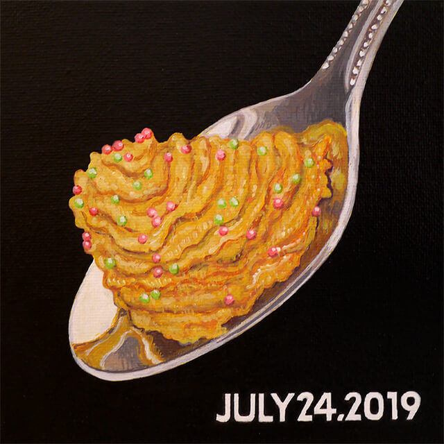 今日のごはん-2019年7月24日(ハンバーグ)